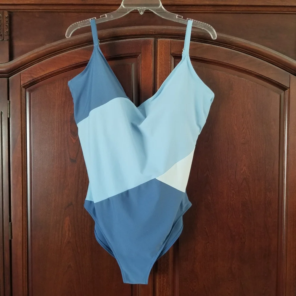 Summersalt The Marina Blue One Piece Bathing Suit Size 20
